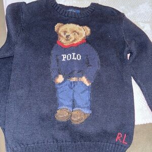 Polo by Ralph Lauren Navy Sweater with Bear Design